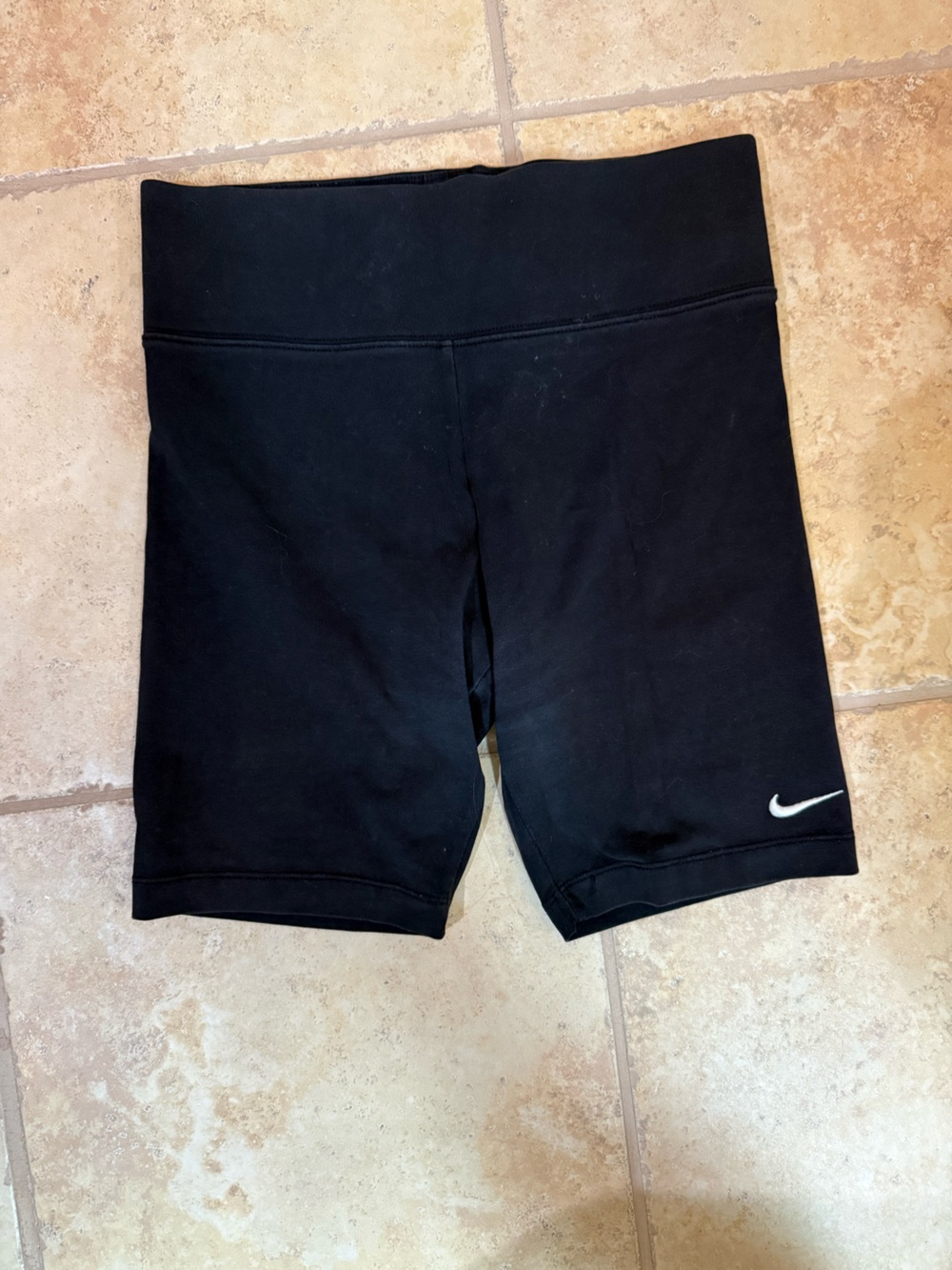 Nike Black Bike Shorts with White Swoosh